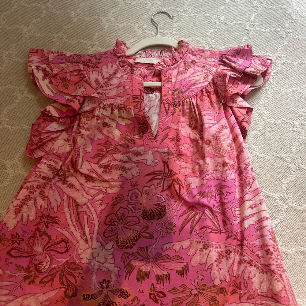 Ulla Johnson Pink Floral Blouse size 0